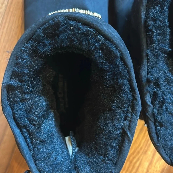 Juicy Couture faux fur studded black suede  boots Sz 10 - Picture 7 of 13